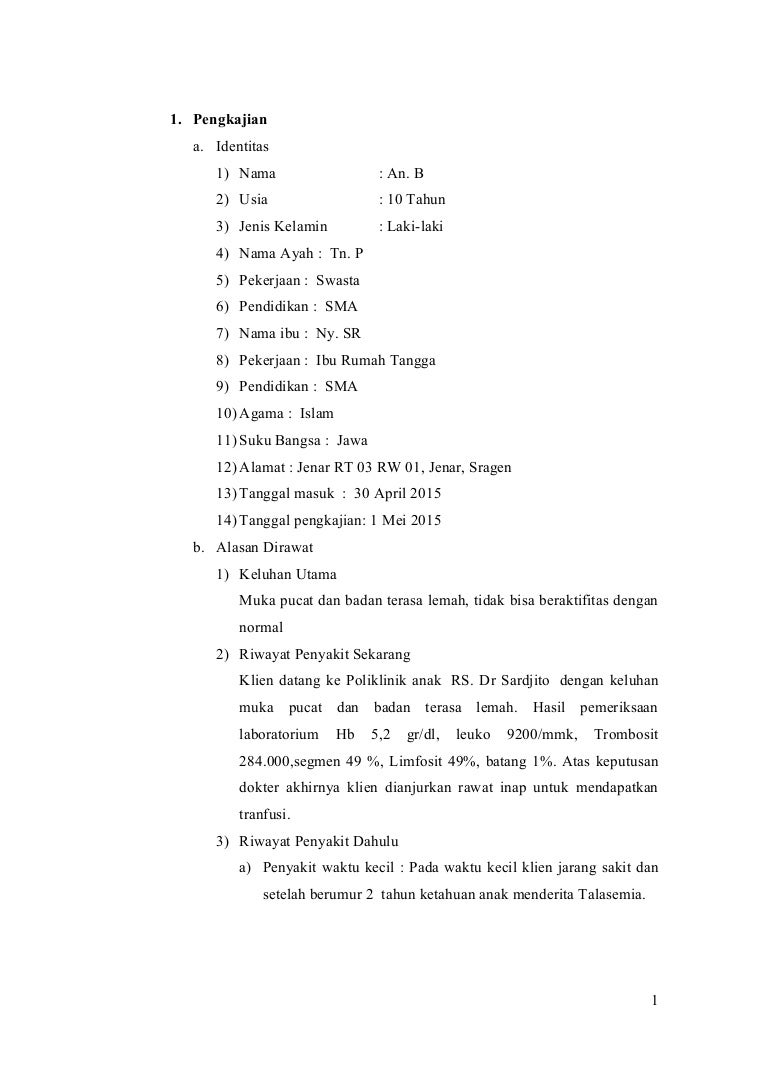 askep thalasemia